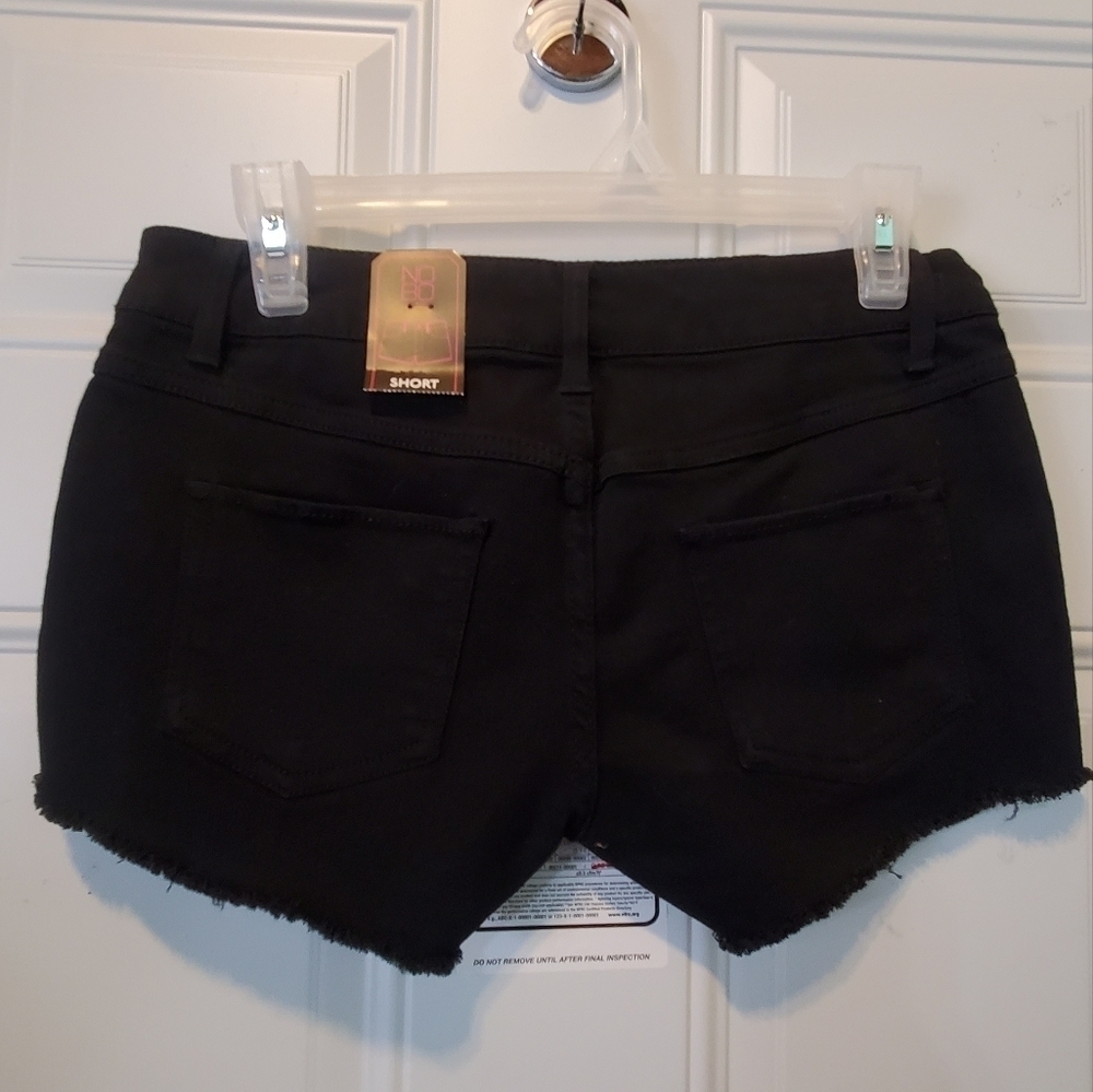 🍉 womens/girls juniors size 5 No Boundaries denim shorts in black - Picture 8 of 8